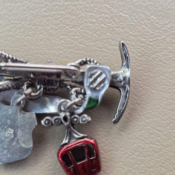 Switzerland Hat Lapel Pin  3 Charms Bell First Aid - Picture 7 of 12